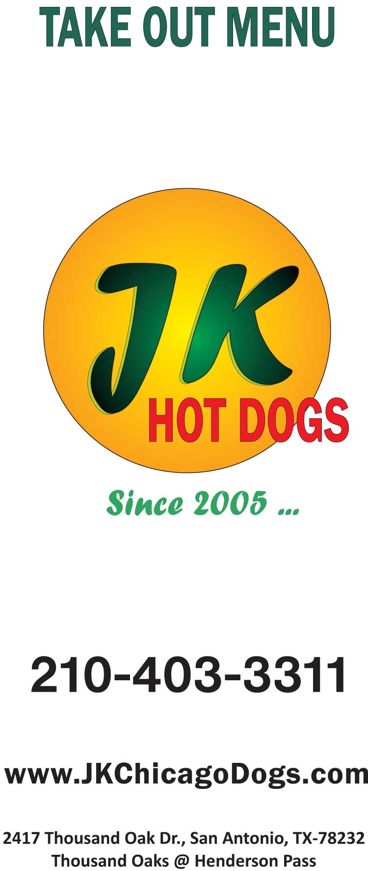 JK's Chicago Hot Dogs Restaurant Menu